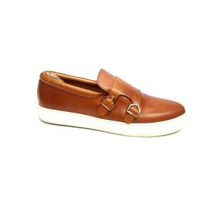 Marc Nolan Kyler Mens Size 10 Brown Leather Monk Strap Shoes